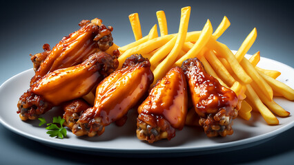 chicken and potato plate