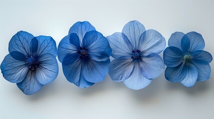A Symphony of Blue: A Collection of Symmetrical Floral Gems