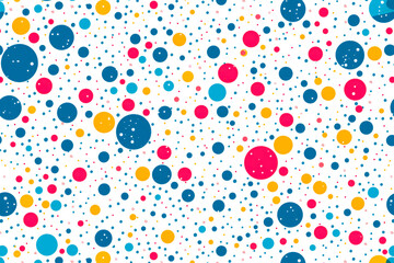 Abstract pattern of colorful dots on white background, sweet color seamless pattern design, for packing paper, fabric print and banner backgrounds.
