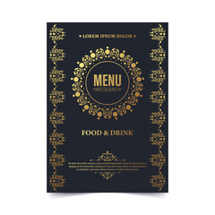 Luxury Menu Layout with Ornamental Elements