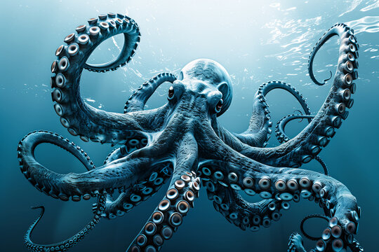 Big kraken in the ocean