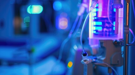 Close up photo of medical device used in contemporary healthcare facility AI generative