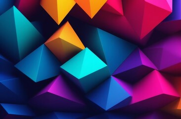 Fototapeta premium Abstract geometric background with bright color spots
