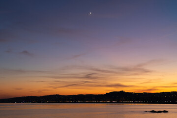 Sunset. Sunset view Costa del Sol, Marbella, Spain.