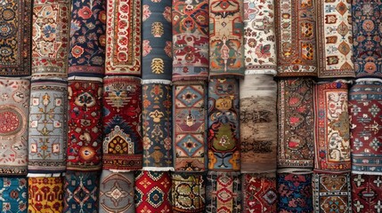 traditional textile and carpet pattern prints