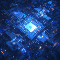 Explore the Heart of Tech Advancement - A Complex, Futuristic Network of Circuitry and Technology