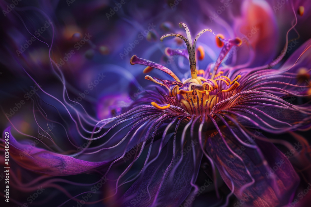 Canvas Prints an image showcasing the enigmatic beauty of krishna kamal, emphasizing its complex structure, vibran