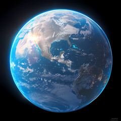 Stunningly Detailed Digital Artwork Showcasing a Realistic Planet Earth in 3D