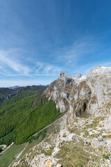 Picos de Europa (Peaks of Europe) a mountain range part of the Cantabrian Mountains in northern Spain.