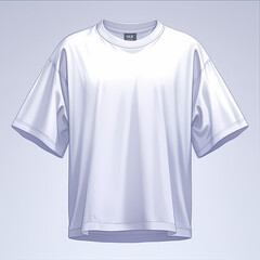 Freshly Pressed Unmarked White Tee-shirt Perfect for Fashion Marketing