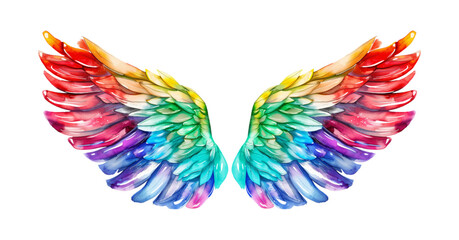 angel wings watercolor digital painting good quality