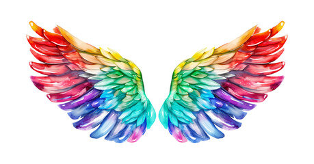 Obraz premium angel wings watercolor digital painting good quality