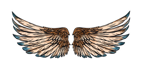 Obraz premium angel wings watercolor digital painting good quality