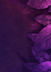 Abstract purple leaves with a detailed botanical pattern and gradient.