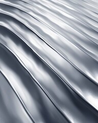 Silver wavy texture with a smooth, reflective metallic finish