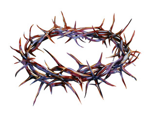 Obraz premium crown thorns watercolor digital painting good quality