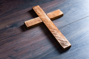 Wooden cross, Christian concept, religious symbol