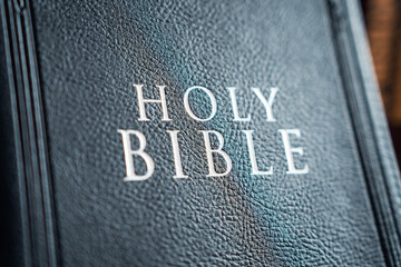 Holy Bible close up, Christian concept, religious symbol