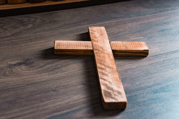 Wooden cross, Christian concept, religious symbol