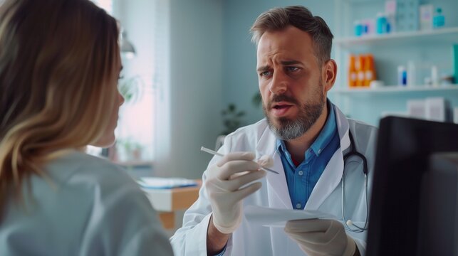 An allergist conducting allergy testing on a patient, identifying triggers and developing personalized treatment plans to manage allergic reactions and improve quality of life. - Powered by Adobe