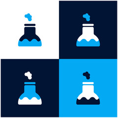 Logo Chemistry Lab Experiments Blue Vector