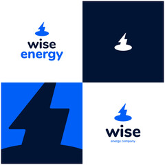 Logo Wise Energy Company Vector