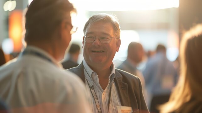 Business networking. capturing moments at industry conferences, trade shows, networking events