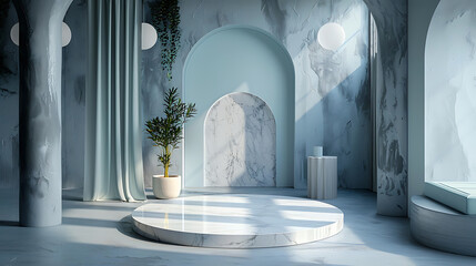 Turquoise Product Display Set with Arches 