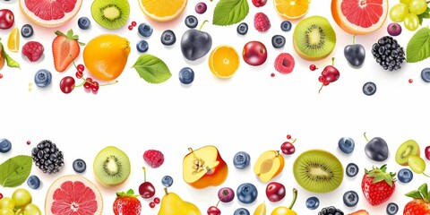 assorted berries and fruits Generative AI