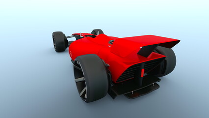 レーシングカー　3DCGレンダリング