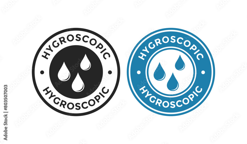 Wall mural hygroscopic water badge. suitable for absorbing substances information sign