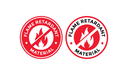 Flame retardant material badge. Suitable for product label and fabric information sign