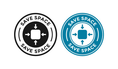 save space logo vector template. For information sign