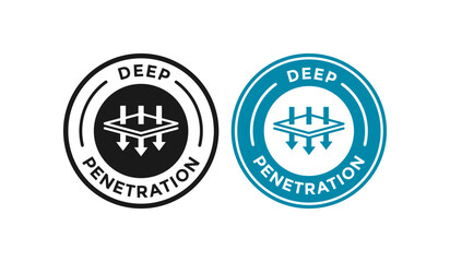 Deep penetration logo badge template. Suitable for product label and information sign