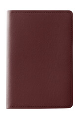 Brown leather book cover png, transparent background