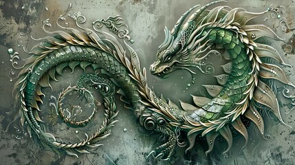 Fantasy art dragon design