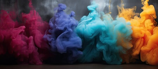 Group of colored smokes on table