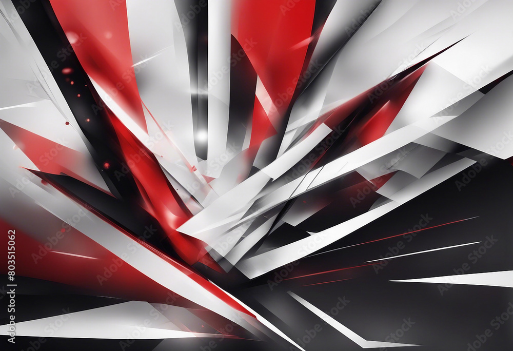 Aufkleber sleek and modern abstract vector motion background featuring geometric elements in black white and r