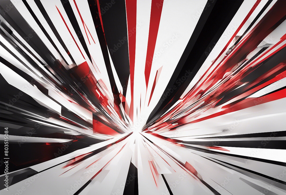 Poster sleek and modern abstract vector background featuring geometric elements in black white and red moti