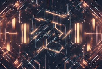 Modern abstract cyber geometric