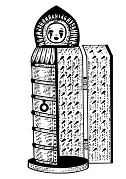 recommend clip art: Iron maiden medieval torture device sketch engraving PNG illustration. Scratch board style imitation. Hand drawn image.