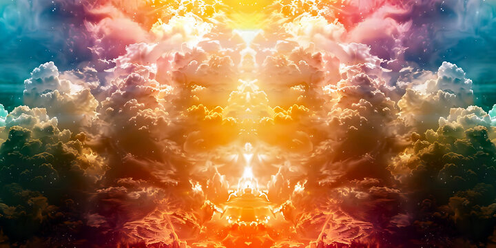 visualization of fractal realms heavan, ai generated.