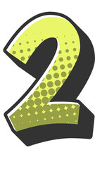 Comic Halftone Alphabet Letter and Number