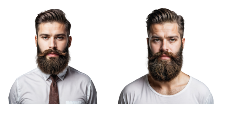 Facial hair beard man on transparent background