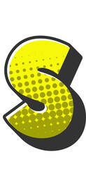 Comic Halftone Alphabet Letter and Number