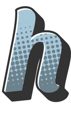 Comic Halftone Alphabet Letter and Number
