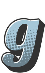 Comic Halftone Alphabet Letter and Number