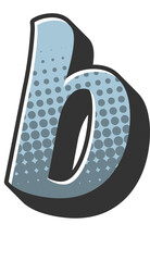 Comic Halftone Alphabet Letter and Number