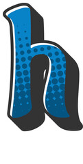 Comic Halftone Alphabet Letter and Number
