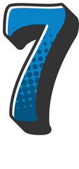 Comic Halftone Alphabet Letter and Number